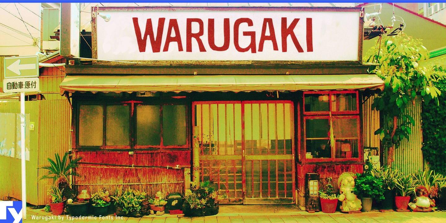 Przykładowa czcionka Warugaki #1